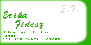 erika fidesz business card